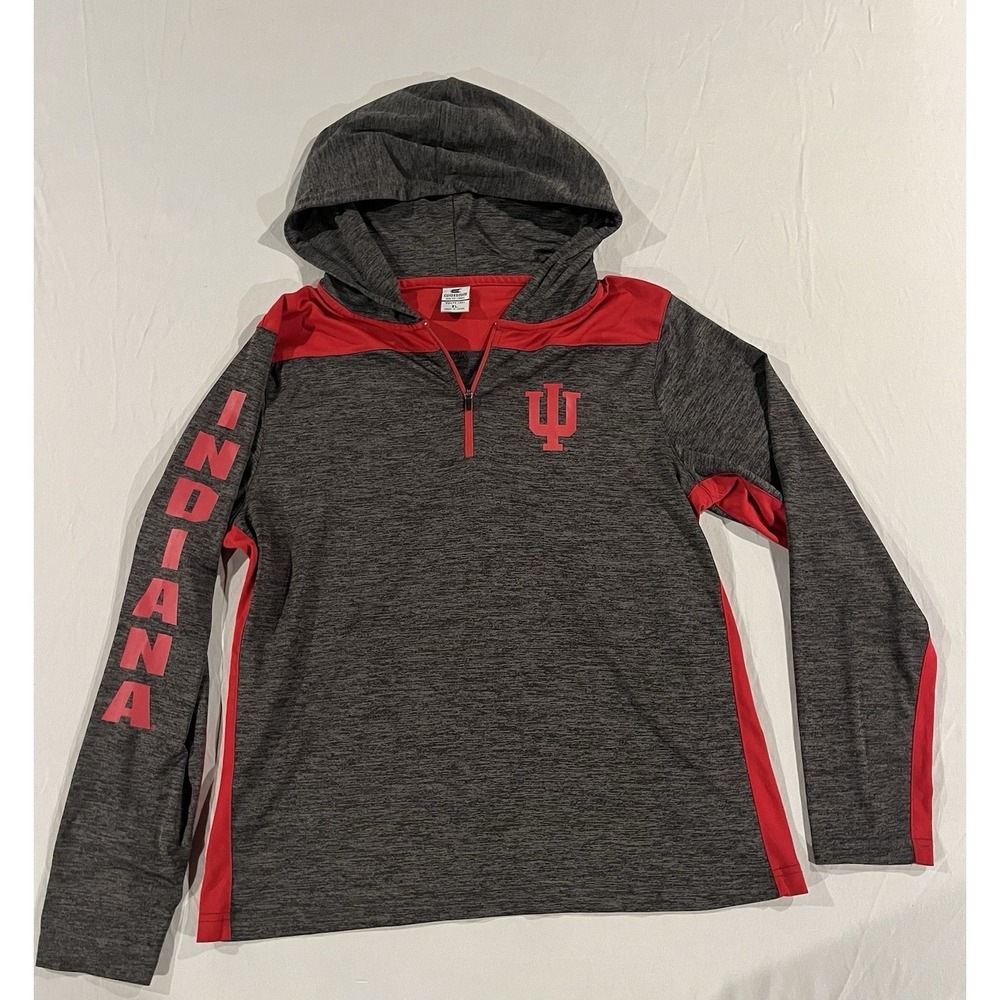 Indiana University Hoosiers Hooded Long Sleeve Quarter Zip